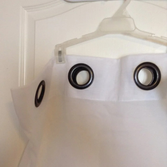 JC Penney Home 2 White Sheer Window Panels Curtains Drapes Grommet Top 84" x 50" - Picture 4 of 7